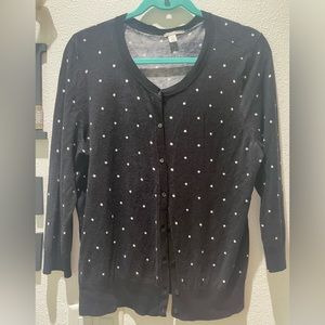Halogen Black Polka Dot Cardigan